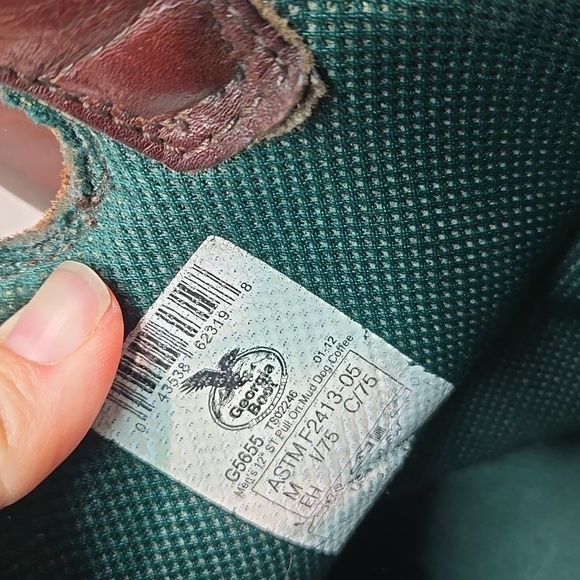 Georgia Boot Men Steel Toe G5655 12" ST Pull On Mud Dog Leather Boots 10.5W - Picture 10 of 16